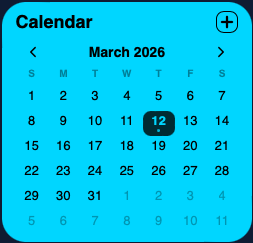 Calendar Widget